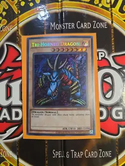 Yu-Gi-Oh Tri-Horned Dragon LOB-EN000 Secret Rare Card 25th Anniversary Edition - Image 1