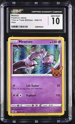 Mewtwo 056/172 Trick or Trade Holo - GEM MINT 10!! Awesome Card! - Image 1