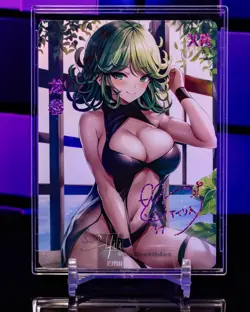 Tatsumaki One Punch Man DreamGoddess XR Purple Foil Signed Card - Image 1