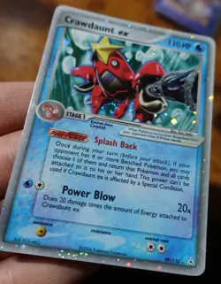 Crawdaunt ex 99/110 Holo EX Holon Phantoms Pokemon Card VLP-NM SWIRL - Image 5