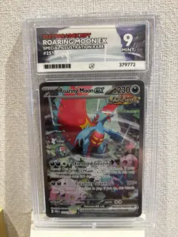 Pokemon TCG Roaring Moon EX 251/182 Paradox Rift Graded Ace 9 SIR - Image 1