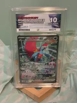 Pokemon TCG Roaring Moon ex Paradox Rift 251/182 Holo SIR ACE 10 - Image 1