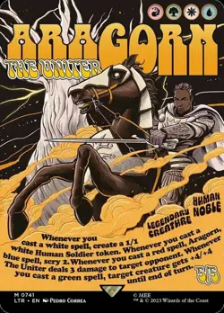 [1x] Aragorn, the Uniter - Foil - Borderless Poster Near Mint, English Lord of t - Image 1