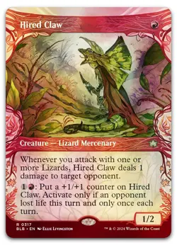 Hired Claw (Showcase) #317 (Foil) (NM) Bloomburrow BLB Magic MTG - Image 1
