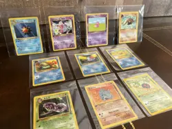 Vintage 1st Edition Pokemon Lot Fossil Jungle Kabuto Omanyte Tentacool LP/NM - Image 1