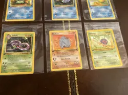 Vintage 1st Edition Pokemon Lot Fossil Jungle Kabuto Omanyte Tentacool LP/NM - Image 3
