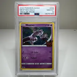 MEWTWO 056 Holo 2022 Pokemon Trick Or Trade Sword & Shield PSA 10 Gem Mint - Image 3