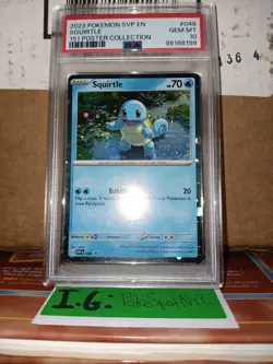 Pokemon 2023 151 Squirtle Cosmos Holo Promo #048 PSA 10 Gem Mint 🌀2 Swirls🌀 - Image 2
