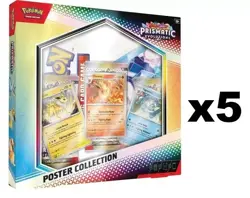Pokemon Prismatic Evolutions SV8.5 Poster Collection X 5 - FREE SHIP - Image 1