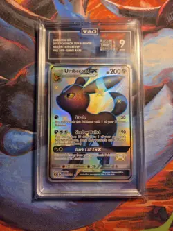 PSA POKEMON SUN & MOON HIDDEN FATES SV69 UMBREON GX SV69/SV94 TAG 9 MINT WOW - Image 1