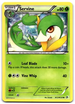 SERVINE RC2/RC25 HOLO COMMON LEGENDARY TREASURES: RADIANT COLLECTION POKEMON MP - Image 1