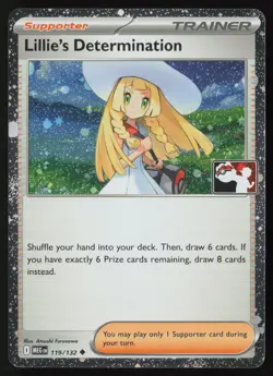 Pokemon Lillie's Determination 119/132 Prize Pack Series 8 Cosmo Holo - NM - Image 1