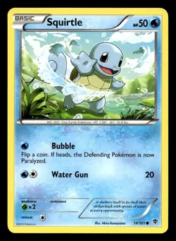 Squirtle 14/101 Common Plasma Blast Pokemon LP - Image 1