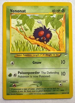 2002 Pokemon Neo Destiny Venonat #90/105 - Image 1