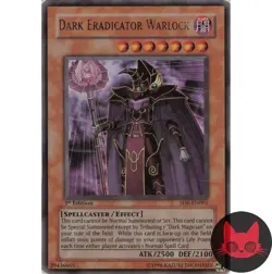 Yugioh Dark Eradicator Warlock SD6-EN001 Ultra Rare 1st Edition MP - Image 1