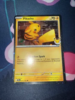 Pikachu 051/162 | STAMPED Pokemon Day 2026 | Cosmos Holo Promo (With Coin) - Image 2