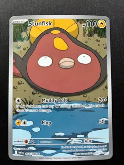 Stunfisk 118/086 Pokemon Card TCG White Flare IR Illustration Rare - Image 1