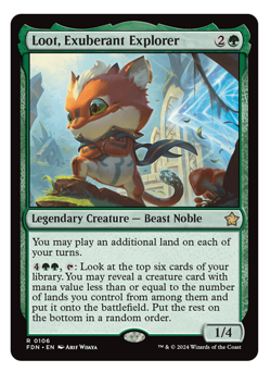 MTG - 1 x FOIL Loot, Exuberant Explorer - Rare - Foundations (FDN) - M/NM - Image 1
