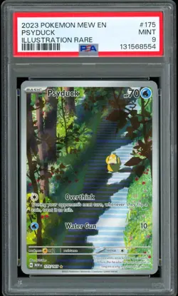 2023 Pokemon Mew ENGLISH 151 Psyduck IR 175/165 Illustration Rare ~ PSA 9 MINT - Image 1