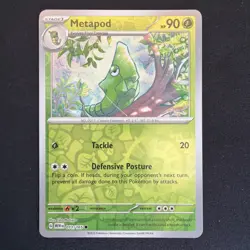 Pokemon TCG Metapod Pokemon 151 Reverse Holo 011/165 - Image 1