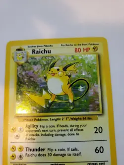 Raichu Base Set Holo Pokemon Card WOTC - Image 5