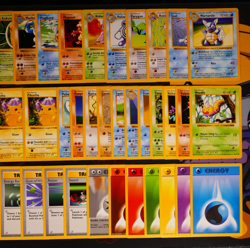 NM/MP Shadowless COMPLETE Pokemon BASE Set UNCOMMON/COMMON Red+Y Cheeks Pikachu - Image 4