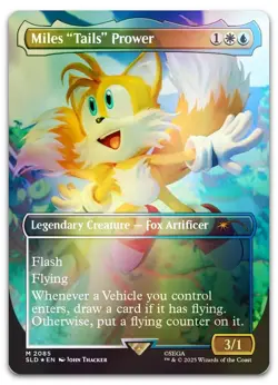 Miles "Tails" Prower (Rainbow Foil) #2085 (NM) Secret Lair Drop SLD Magic MTG - Image 1
