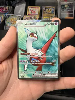 Pokemon Latias ex 220/191 SV08 Surging Sparks Ultra Rare Holo Full Art 210 HP - Image 1