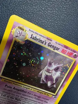 Sabrina's Gengar 14/132 Gym Heroes Holo Rare SWIRL 🌀 Pokemon WOTC 2000 MP - Image 4