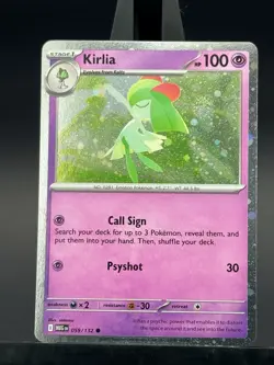 Kirlia 059/132 Cosmos Holo - Mega Evolution - NM Pokemon Card - Image 1