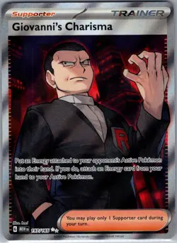 Giovanni's Charisma 197/165 SV: Scarlet & Violet 151 - Pokemon Card - NM - Image 1