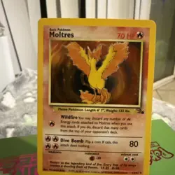 Moltres 12/62 - Holo Unlimited Rare Fossil Set - LP - Pokemon TCG Card - Image 1