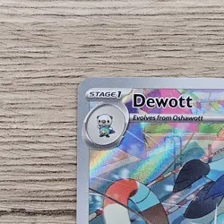 Dewott 106/086 Holo Illustration Rare White Flare Pokemon Trading Card - Image 3