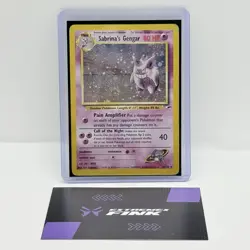 CARTA POKEMON SABRINA‘S GENGAR HOLO 14/132 - ENG - GYM HEROES - POOR / PLAYED - Image 1