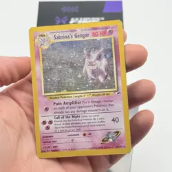 CARTA POKEMON SABRINA‘S GENGAR HOLO 14/132 - ENG - GYM HEROES - POOR / PLAYED - Image 3