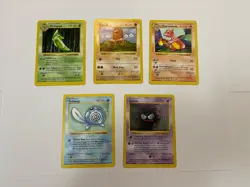 Shadowless Pokemon Base Set Lot Metapod Diglett Poliwag Gastly Charmeleon - Image 1