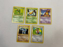 Shadowless Pokemon Base Set Lot Caterpie Weedle Abra Machoke Farfetch'd - Image 1