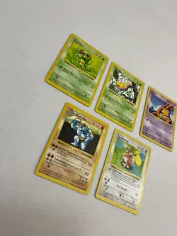 Shadowless Pokemon Base Set Lot Caterpie Weedle Abra Machoke Farfetch'd - Image 2