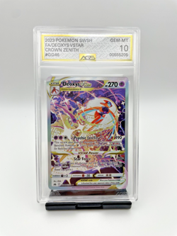 AGS 10 Gem Mint Deoxys VSTAR GG46/GG70 Crown Zenith Ai Graded Pokemon - Image 1