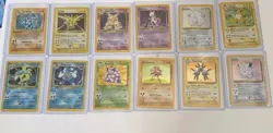 13 Pokemon Base Set Holo Lot WOTC 1999 Mewtwo + 1st Ed Machamp HP-LP - Image 1