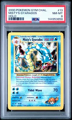 2000 Pokemon Gym Challenge Misty’s Gyarados-Holo #13 PSA 8 NM-MT - Image 1