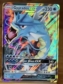 Pokemon TCG Gyarados GX 16/68 Hidden Fates Holo Rare - Image 1
