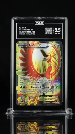 2016 Pokemon XY Ho-Oh EX TAG 8.5 #121/122 Breakpoint Full Art Ultra Rare - Image 4