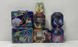 Mixed Pokemon TCG Empty Tins, Accessories, and Collectibles Bundle - Image 2