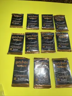 Vintage Harry Potter Quidditch Cup Random Booster Trading Cards 11 New Packs - Image 2