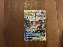 Pokemon Card TCG Espeon & Deoxys GX SM240 Black Star Promo Full Art Holo NM - Image 4