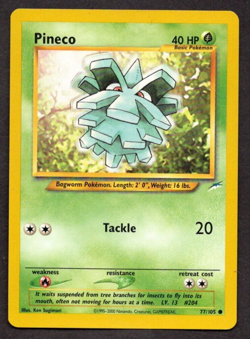 Pineco 77/105 Neo Destiny - 2000 Common Pokemon TCG Card - LP WOTC - Image 1