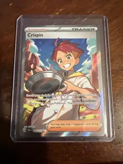 Pokemon TCG Crispin Trainer Supporter Card Stellar Crown 164/142 - Image 1
