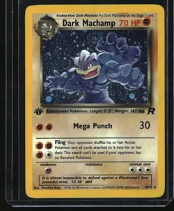 Pokemon Team Rocket Dark Machamp 1st Edition Holo LP #10/82 - Image 1