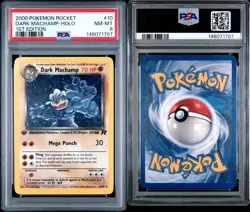 2000 Pokemon Team Rocket - Dark Machamp 10/82 - 1st Edition Holo - PSA Graded: 8 - Image 3